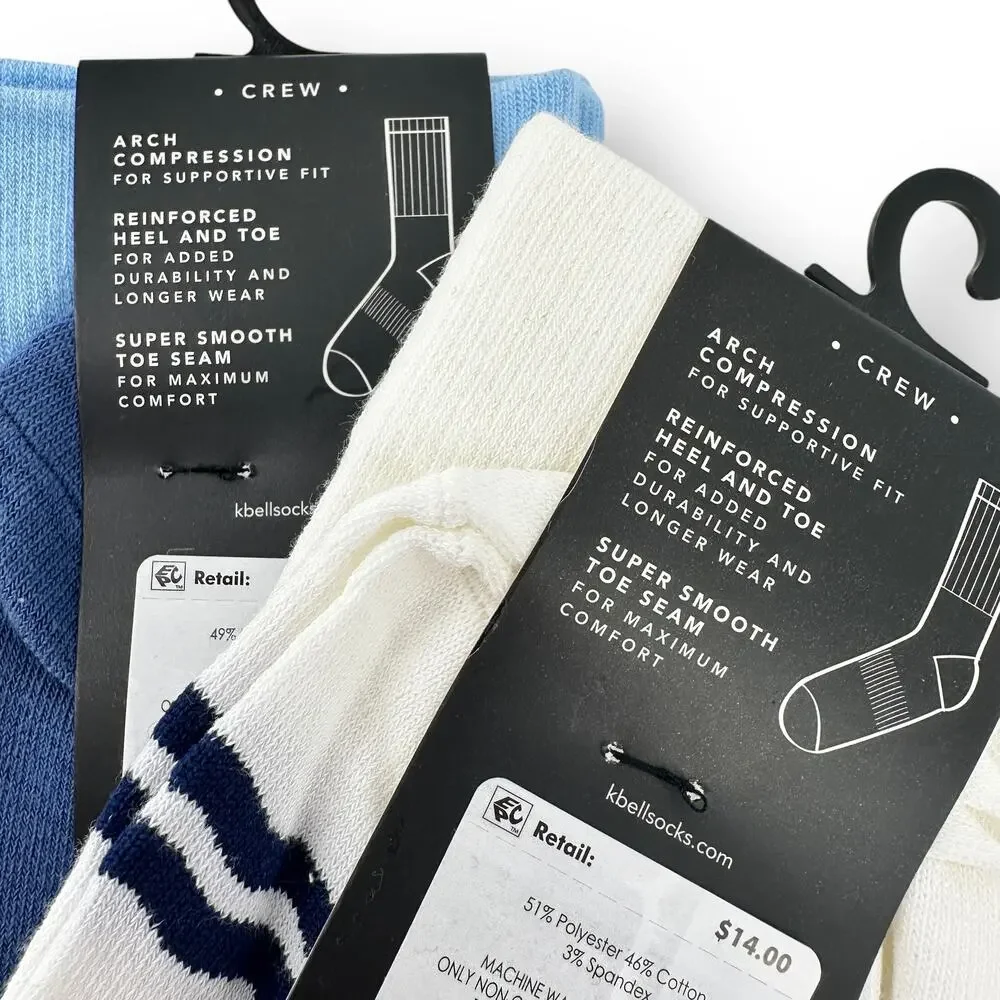 K Bell Shady Beach Surf Theme Cotton Sock Lot Mens 6.5-12 Cruise Vacation New